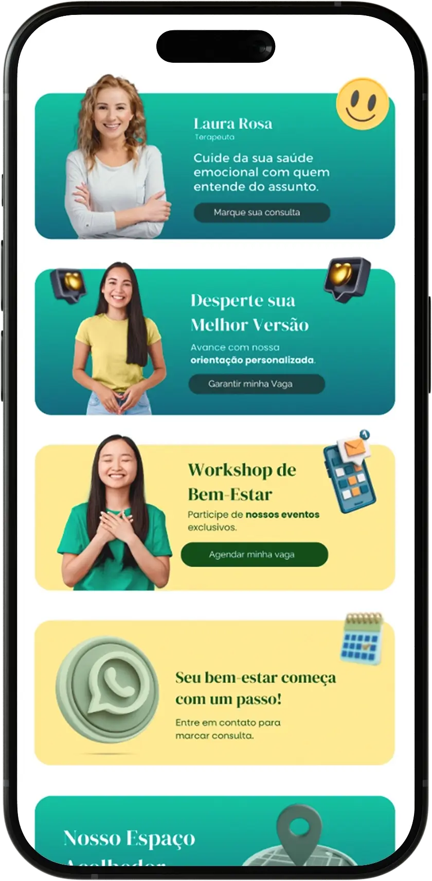 Modelo premium LinkZilla de página de links terapeuta