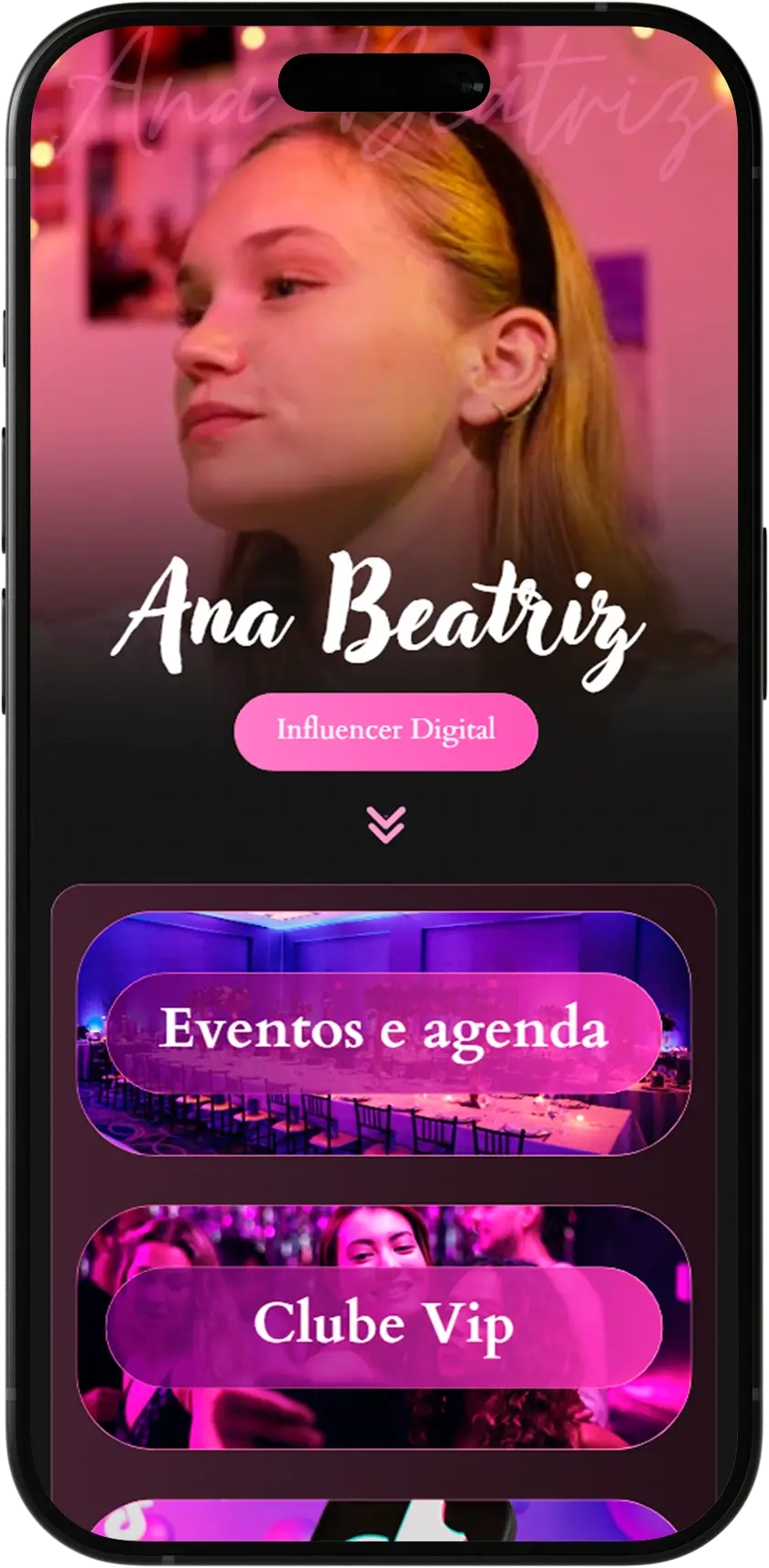 Modelo LinkZilla para influencer digital